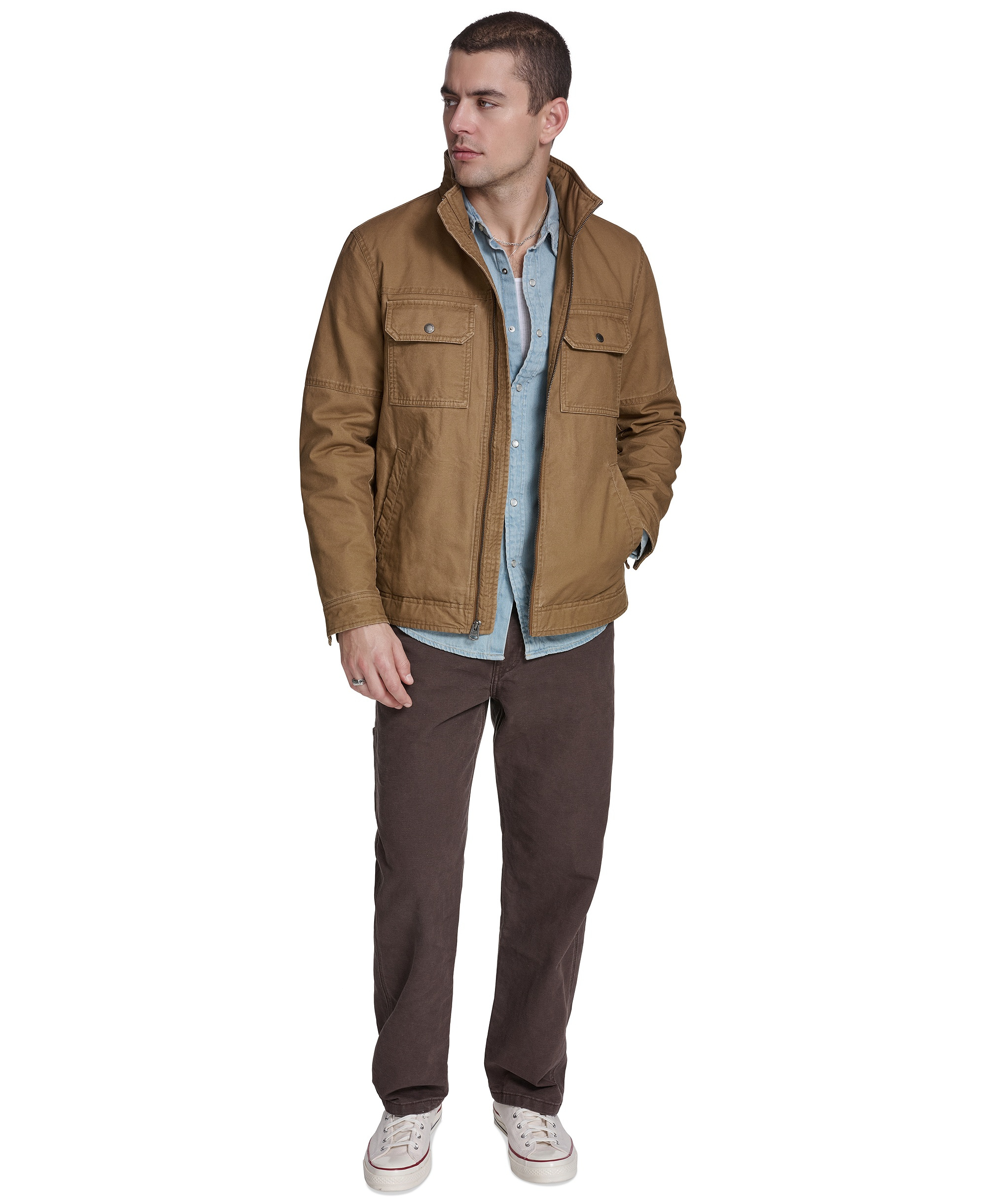 Levi's Men's Cotton Lightweight Jacket - Brown