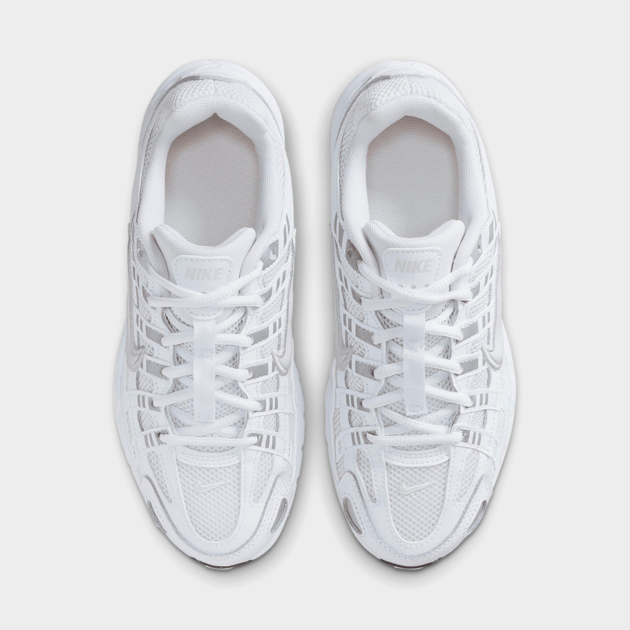 Big Kids' Nithtke P-6000 Casual Shoes - Platinum Tint/White/Metallic Silver/Platinum Tint - Top view