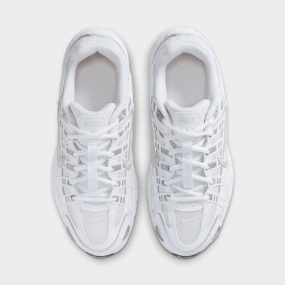 Big Kids' Nithtke P-6000 Casual Shoes - Platinum Tint/White/Metallic Silver/Platinum Tint - Top view