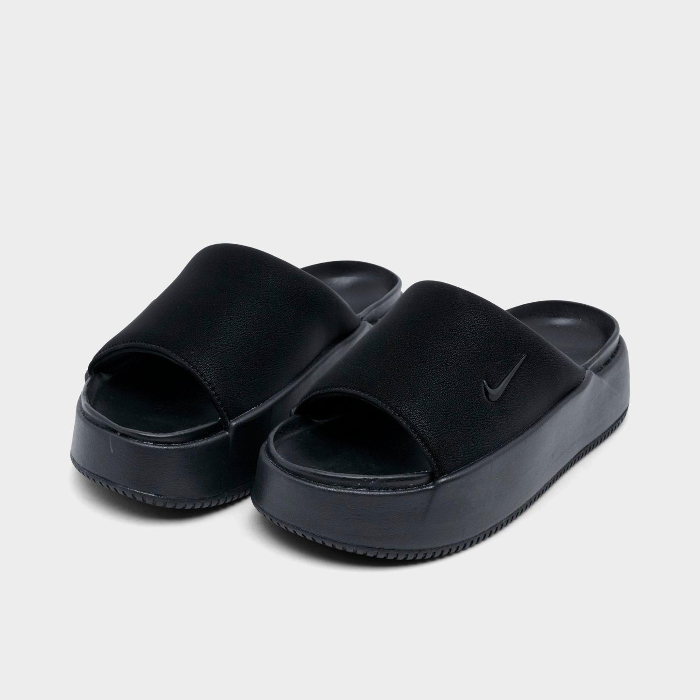 Women's Nithtke Calm Elevation Slide Sandals - Black/Black - Both shoes facing left