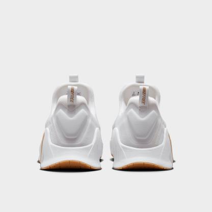 Men's Nithtke Free Metcon 6 Training Shoes - White/Gum Light Brown/Hemp - Back view