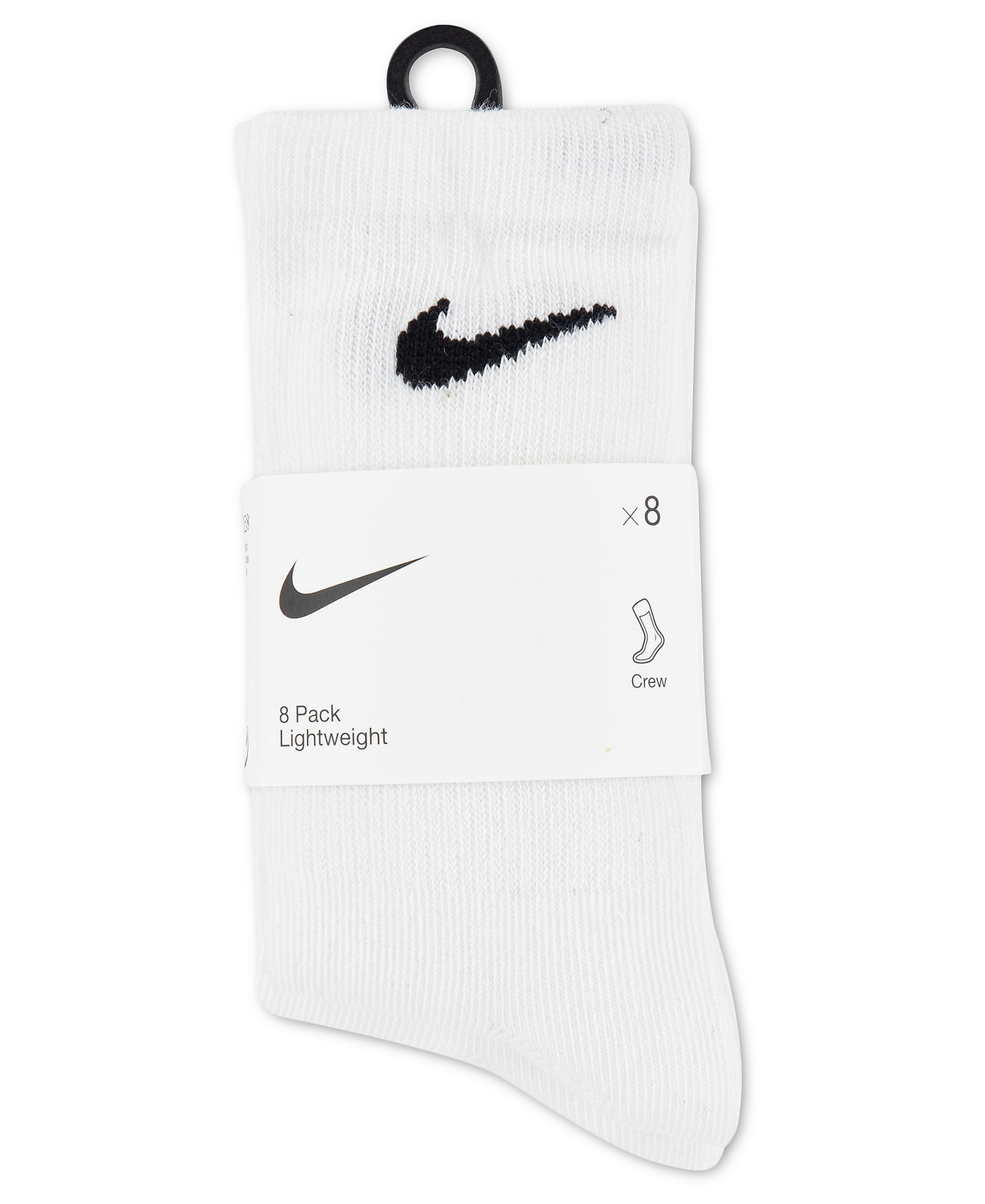 Nike Boys' 4-7 Crew Socks, 8-Pack - White