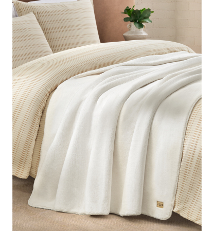 UGG® Saige Plush Throw, 50" x 70" - Rosewood