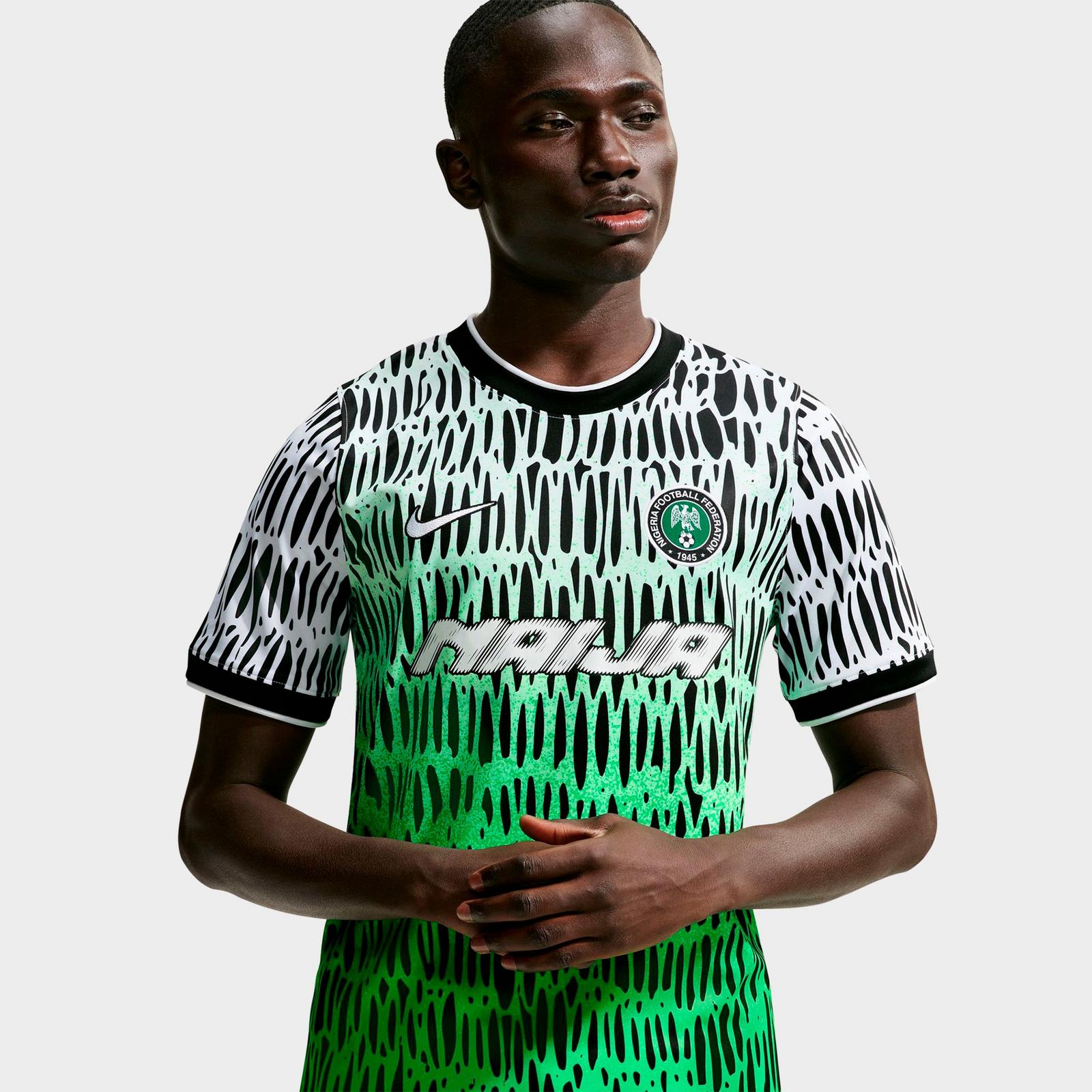 Men's Nike Nigeria x Slawn Academy Pro Soccer Top - Black/White