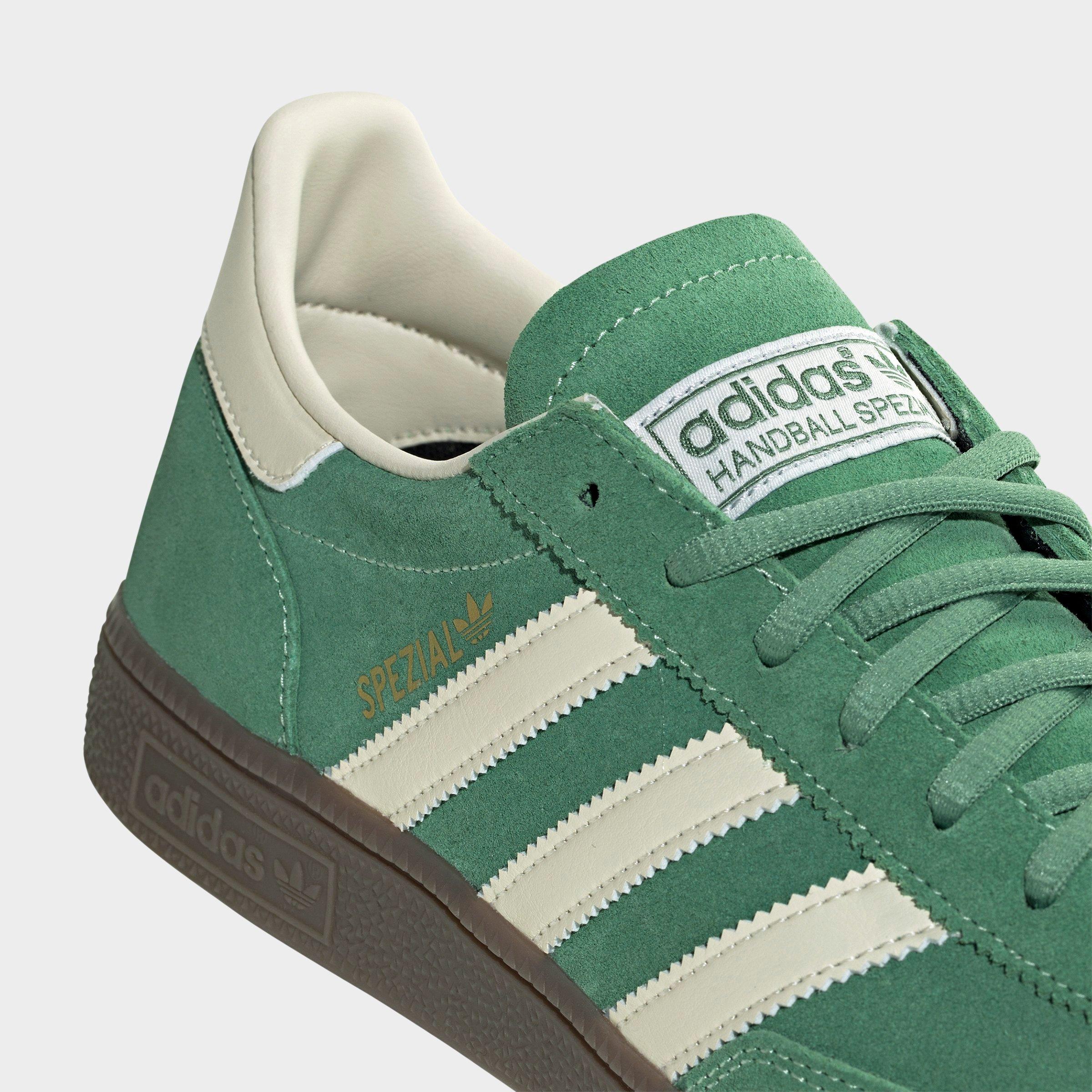 Men's adidas Originals Handball Spezial Casual Shoes - Part 3 - Preloved Green/Cream White/Crystal White - Detail shot