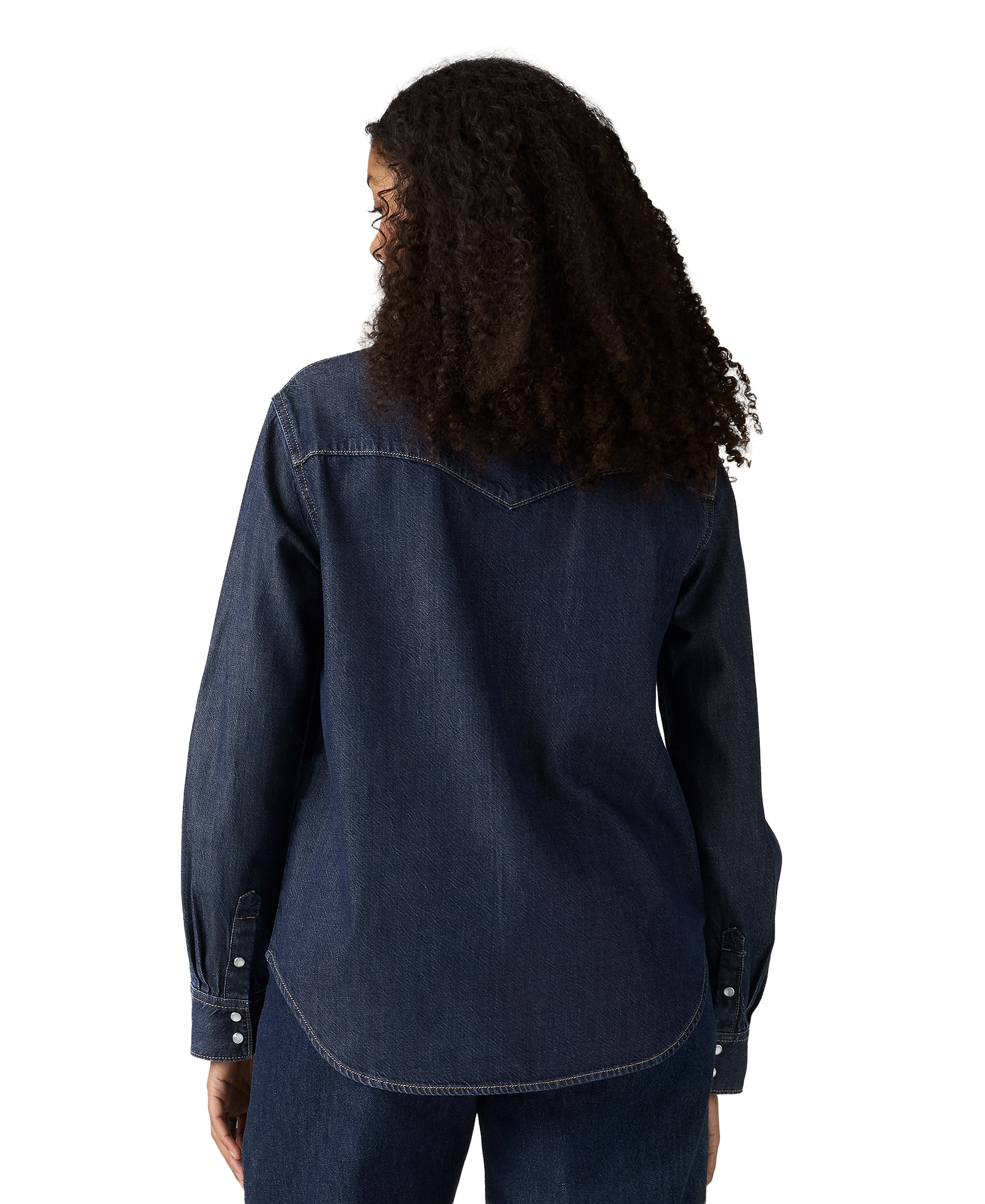 Levi's Women's Evans Relaxed Western Long-Sleeve Denim Shirt - Easy Trail Dark