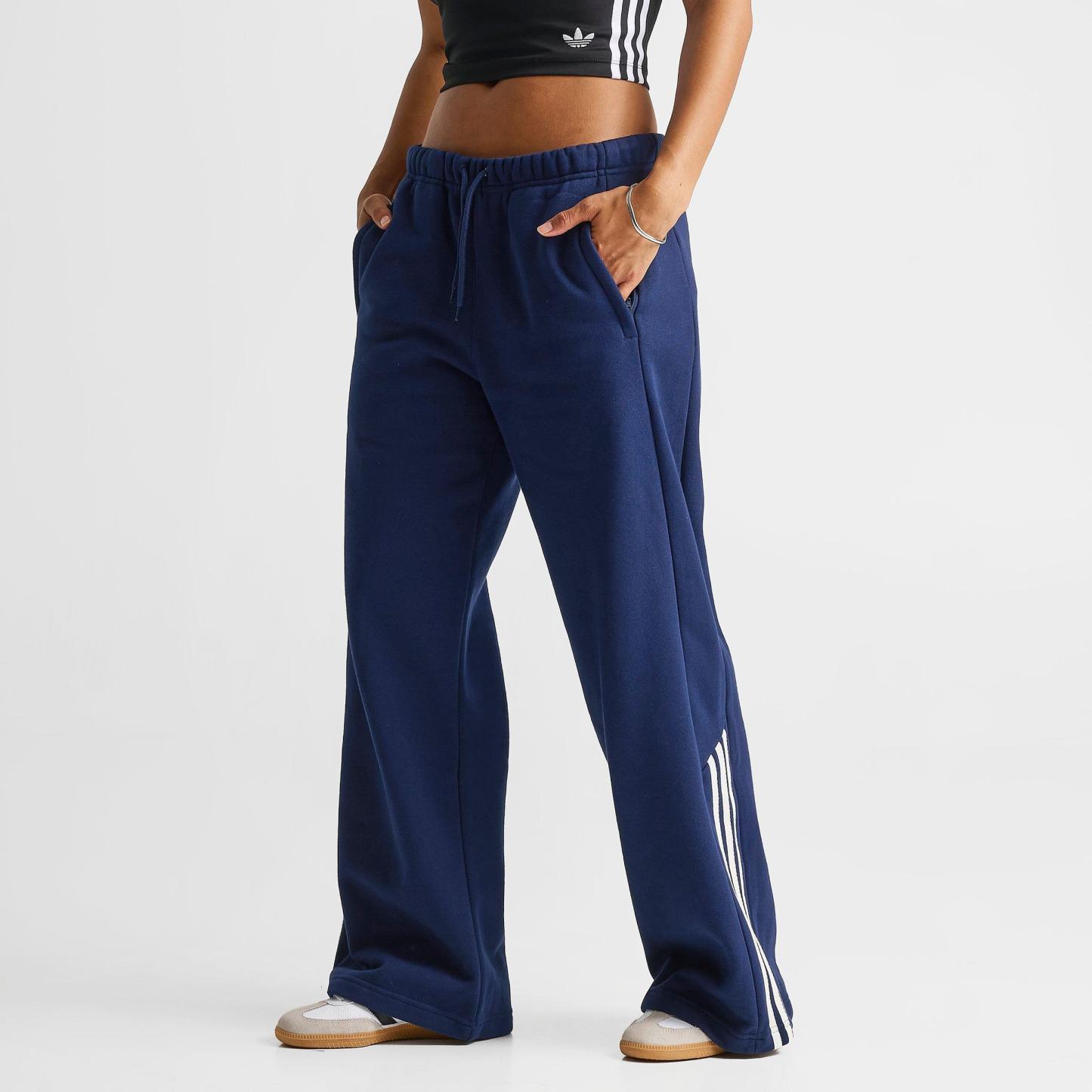 Women's adidas Originals adiSignature NY Wide-Leg Sweatpants - Team Navy Blue