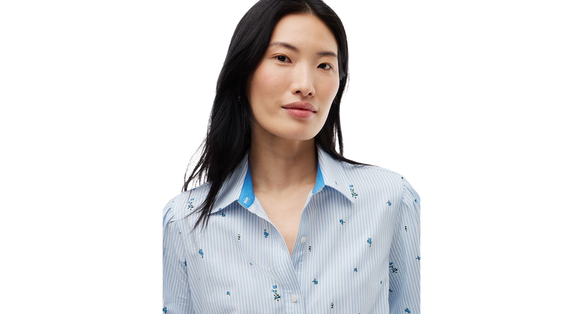Tommy Hilfiger Women's Floral-Print Puff-Sleeve Short-Sleeve Mini Dress - Ditsy Floral Ithaca Copenhagen Blue