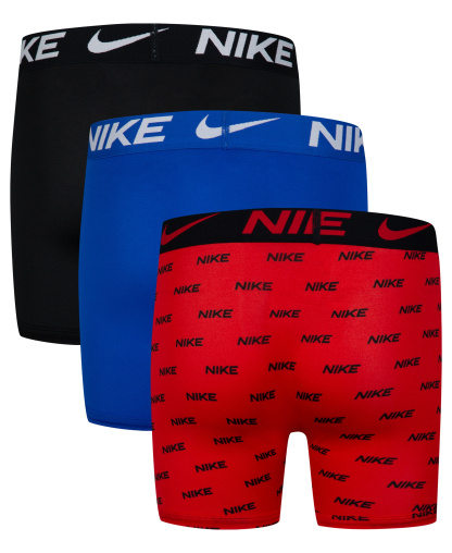 Nike Boys' 8-20 Essential Dri-FIT Boxer Briefs, 3-Pack - University Red/Black/Blue