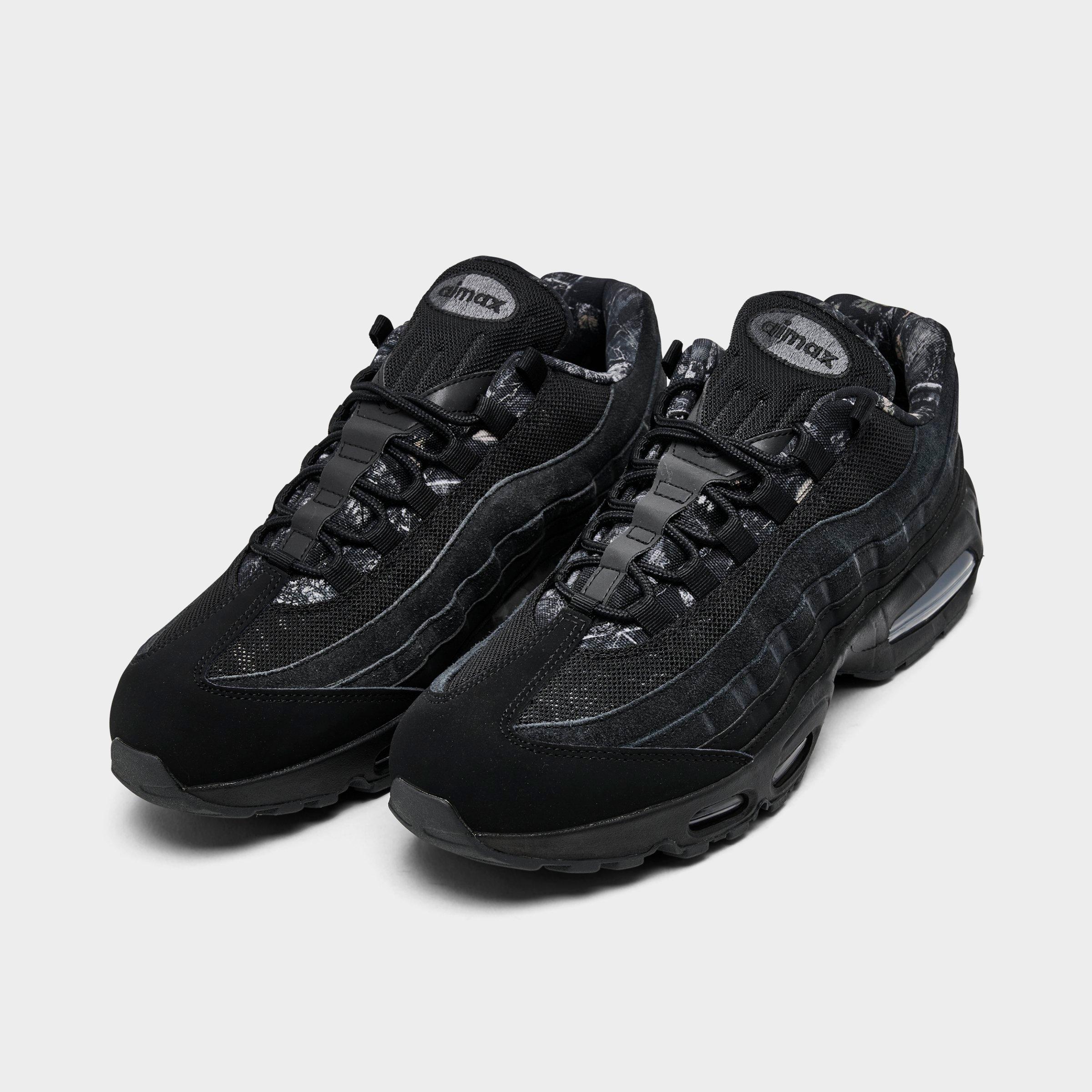 Men's Nithtke Air Max 95 Big Bubble Scorpion Casual Shoes - Part 2 - Black/Dark Smoke Grey/Metallic Cool Grey/Black - Both shoes facing left