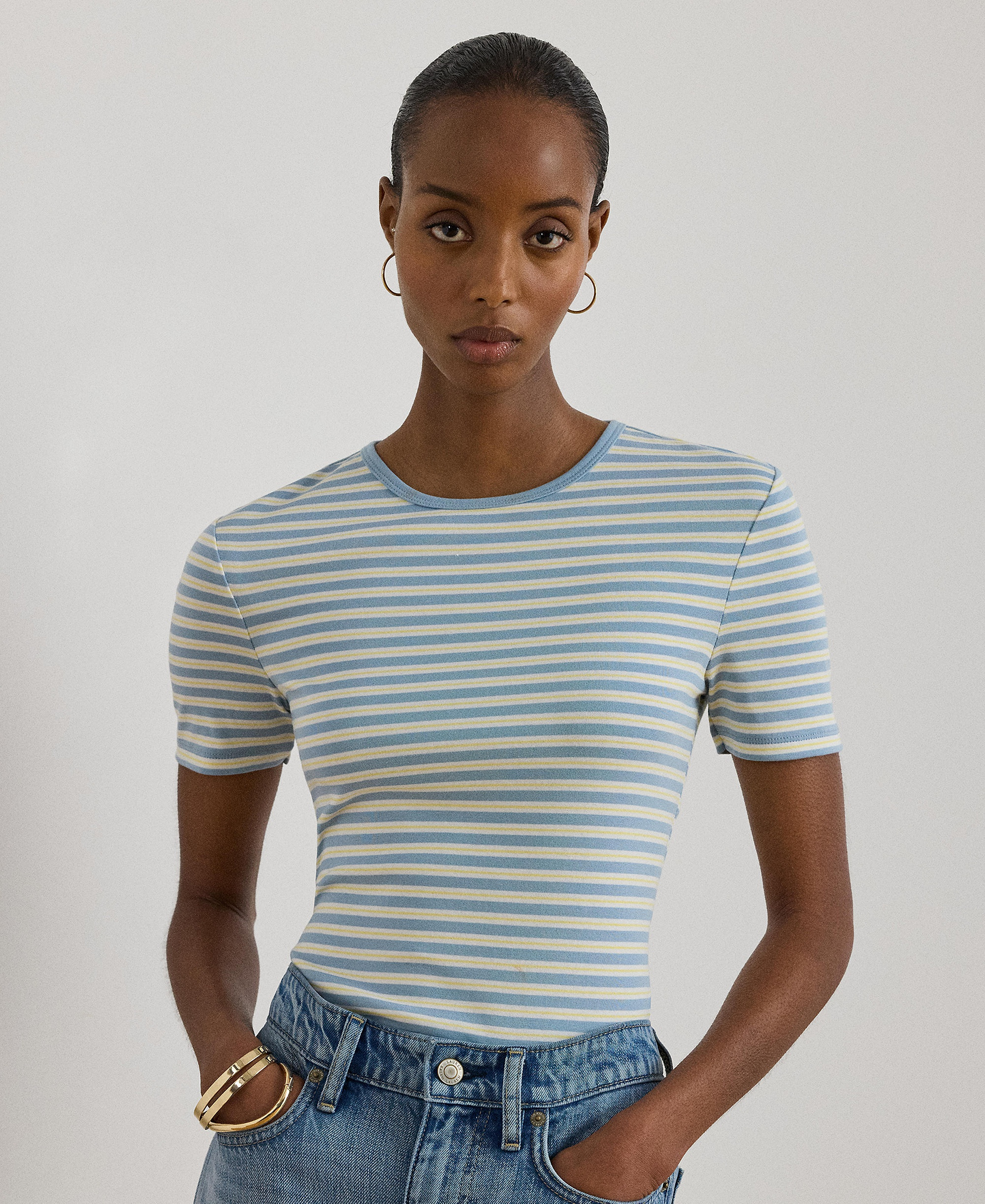Lauren Ralph Lauren Women's Striped Short-Sleeve T-Shirt