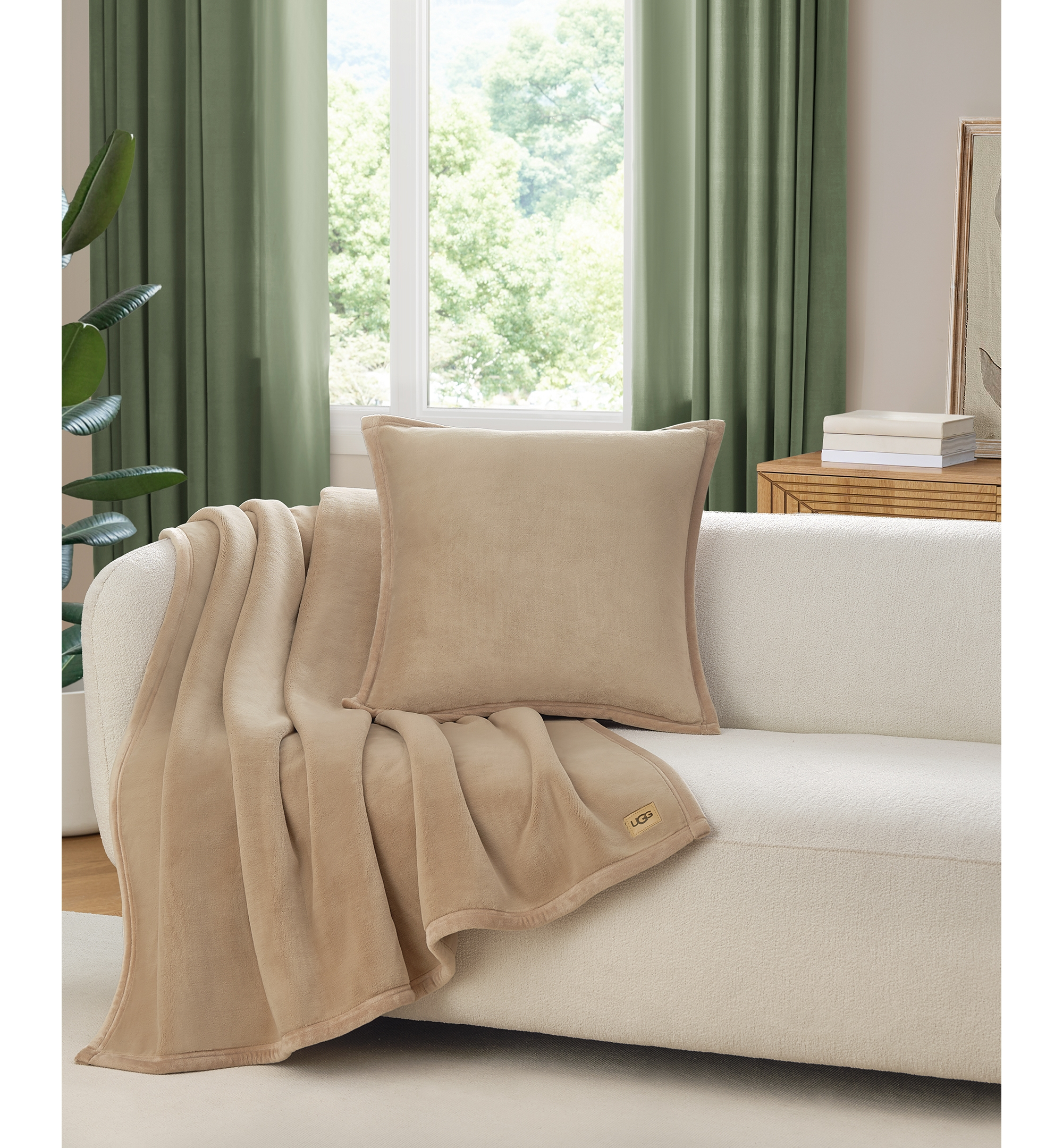 UGG® Coco Soft Throw, 50" x 70" - Mustard Seed