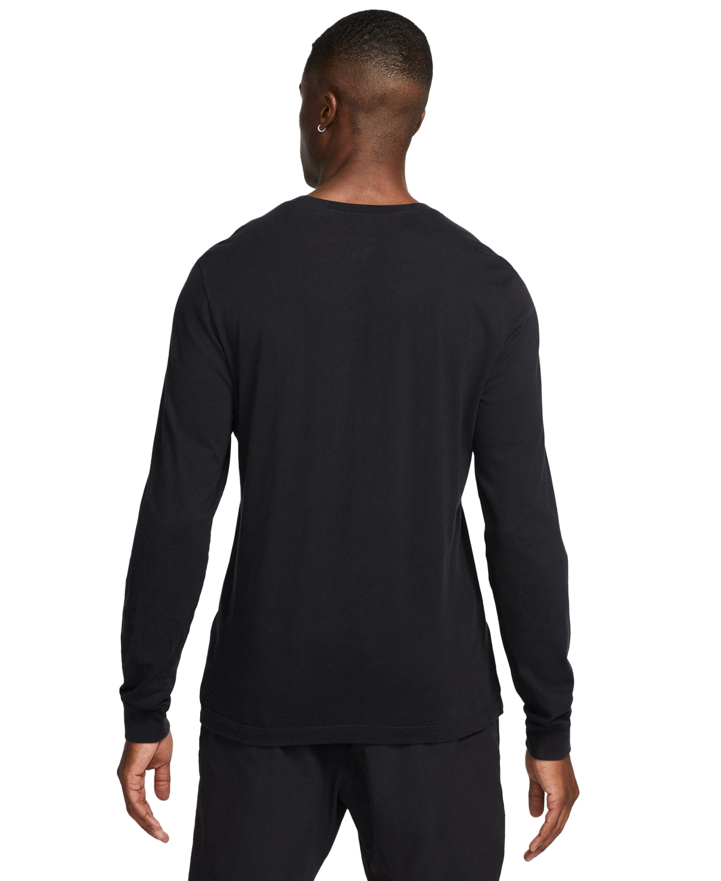 Nike Men's Sportswear Club Long-Sleeve T-Shirt - Black