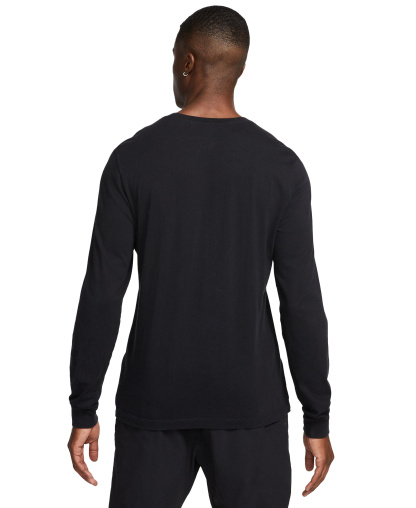 Nike Men's Sportswear Club Long-Sleeve T-Shirt - Black