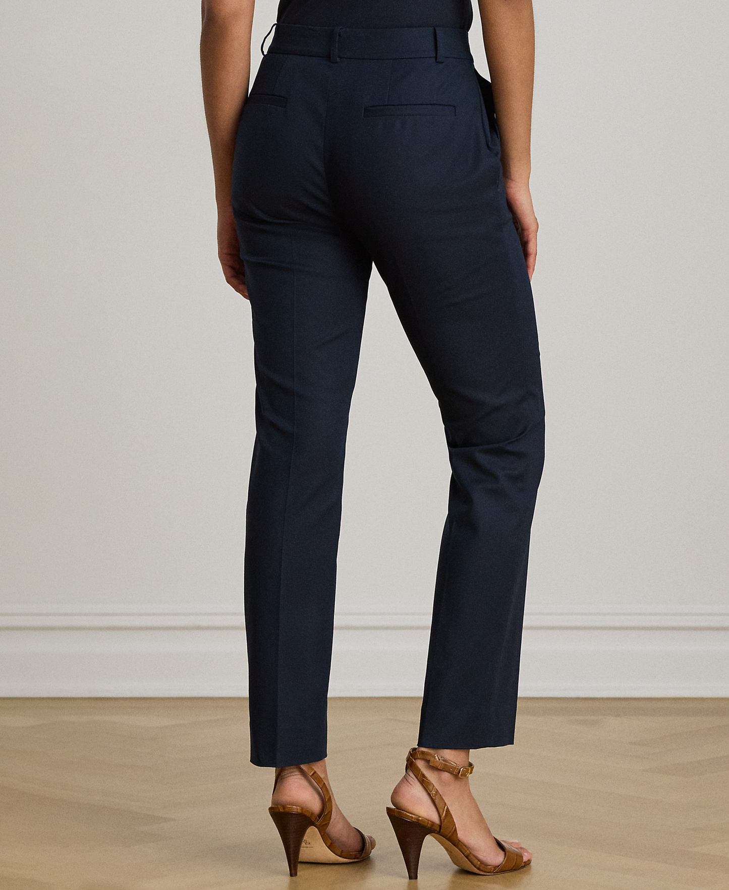 Lauren Ralph Lauren Women's High-Rise Slim Ankle Pants - Lauren Navy