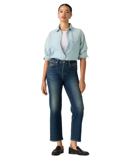 Levi's Women's Ribcage High-Rise Straight Ankle Jeans - She Is Rea