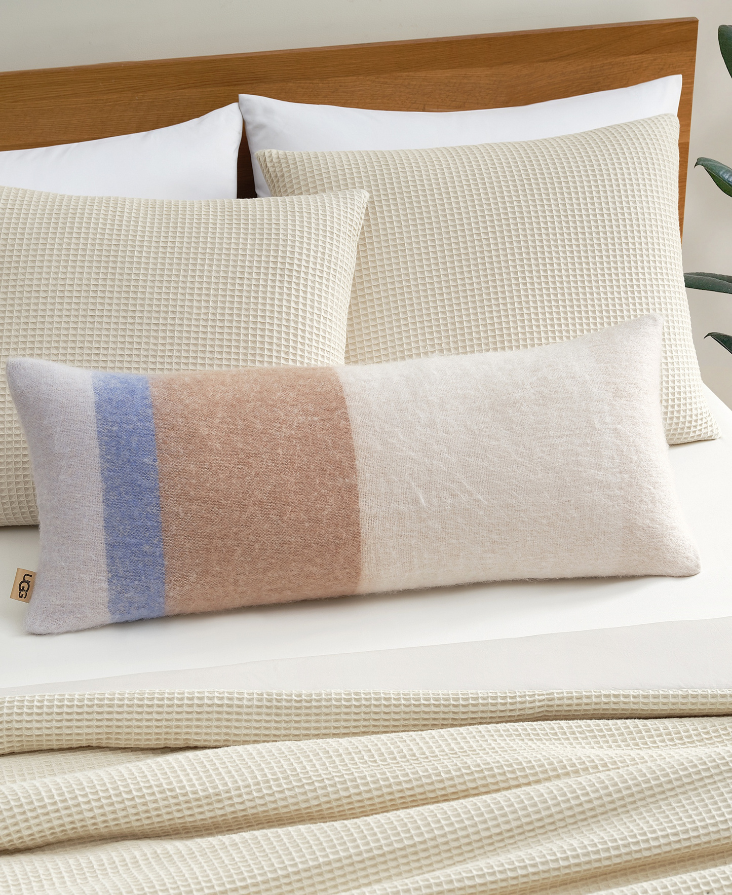 UGG® Simona Faux Mohair Bolster Decorative Pillow, 14" x 36" - Multi