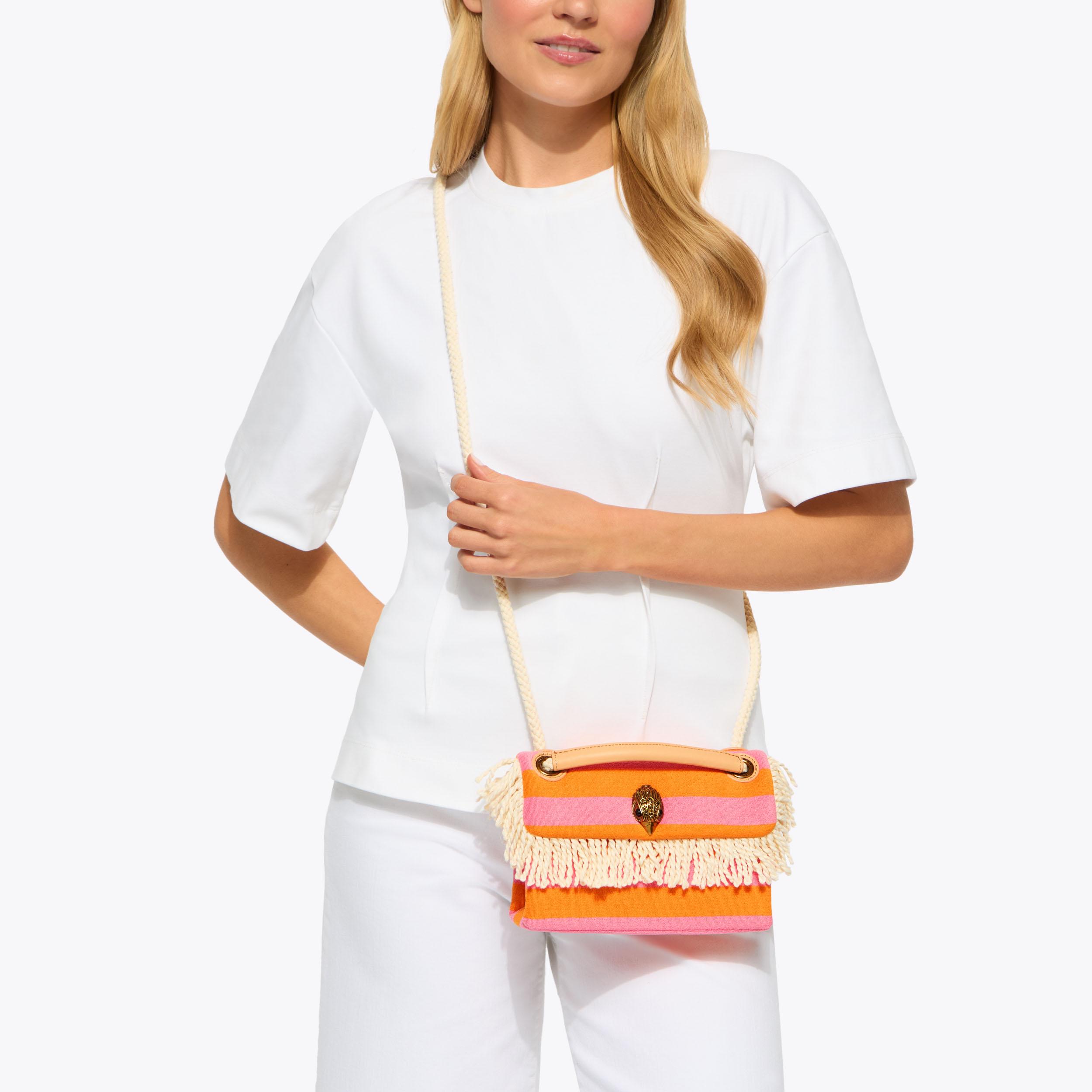 Kurt Geiger London Kurt's Cabana Mini Kensington Fringe Bag - Pink - view 7