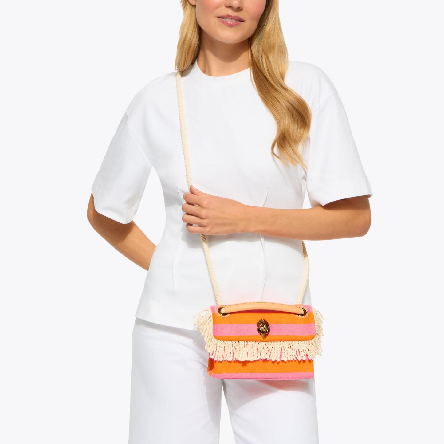 Kurt Geiger London Kurt's Cabana Mini Kensington Fringe Bag - Pink - view 7