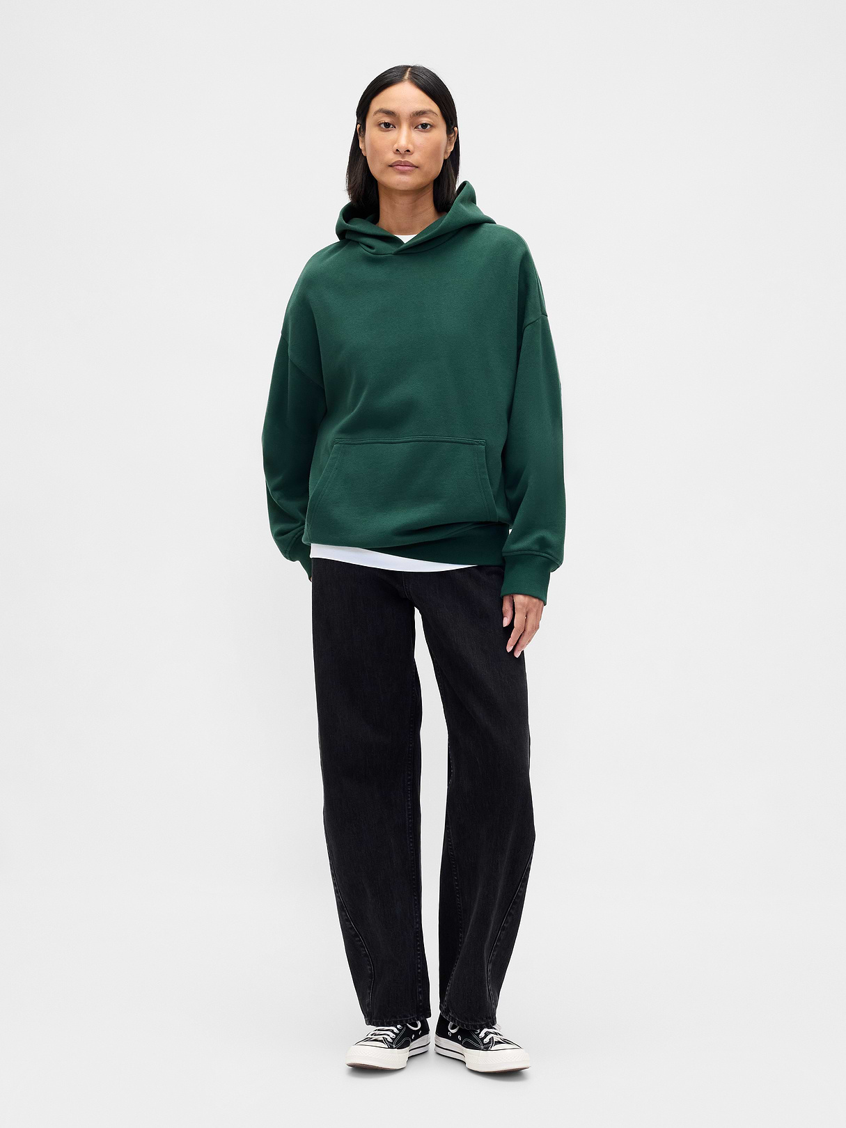 Adult Heavyweight Oversized Hoodie - deep hunter