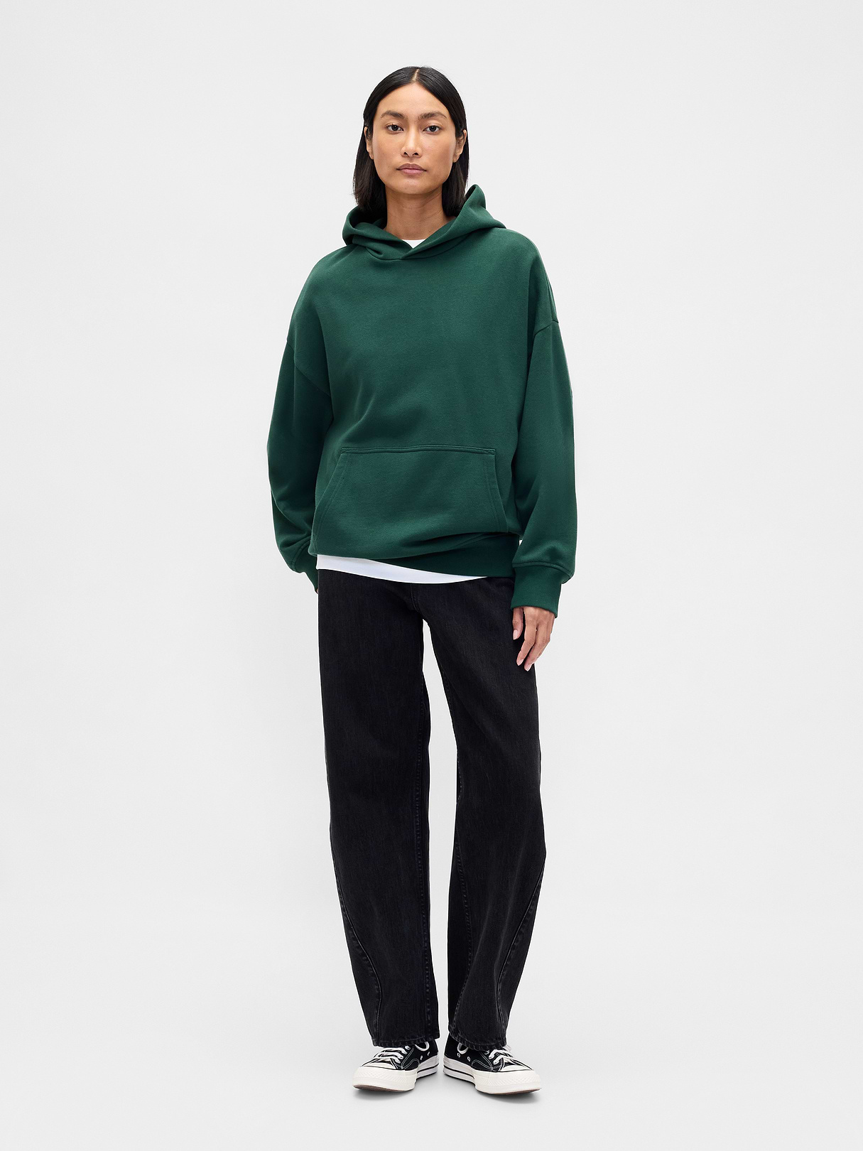 Adult Heavyweight Oversized Hoodie - deep hunter