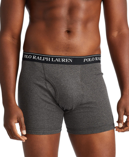 Polo Ralph Lauren Men's 3-Pack Classic Cotton Boxer Briefs - Andover / Madison / Black