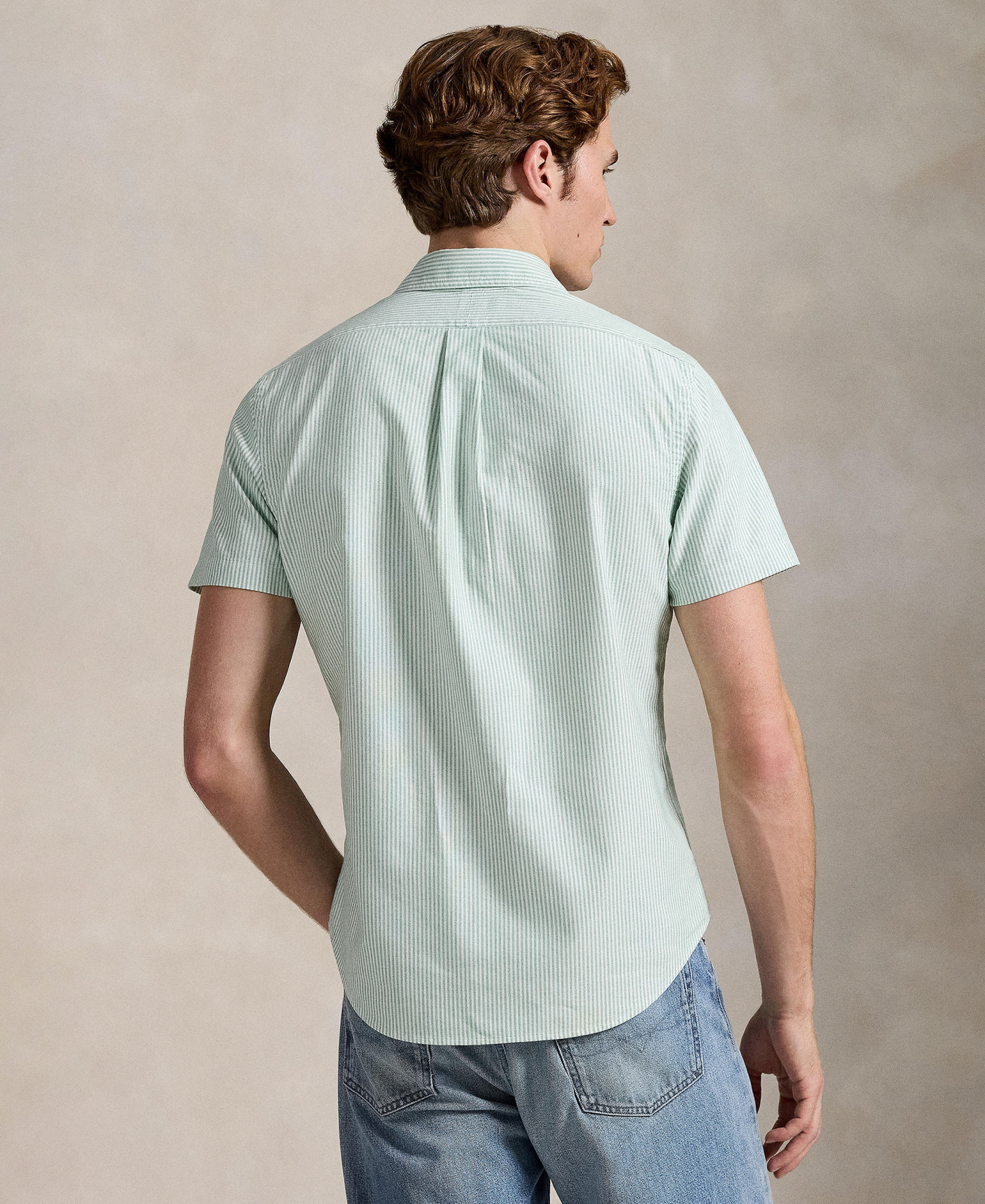 Polo Ralph Lauren Men's Classic-Fit Short-Sleeve Oxford Shirt - Cruise Green/White