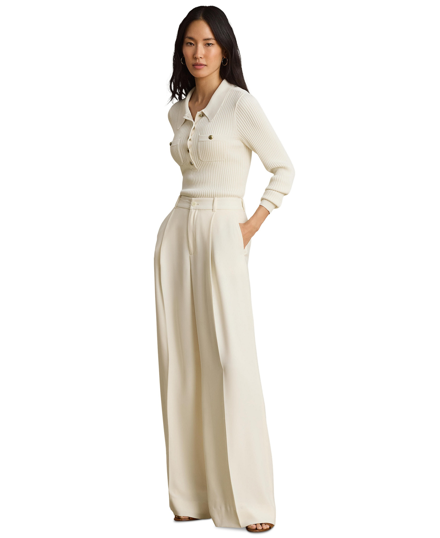 Lauren Ralph Lauren Women's High-Rise Wide-Leg Pants
