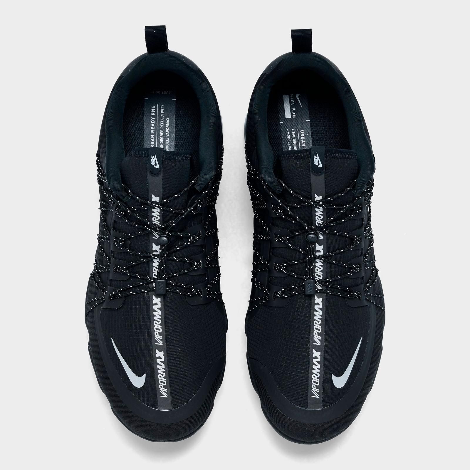 Men's Nike Air VaporMax Run Utility Running Shoes - Black/Reflective Silver/Black/Black