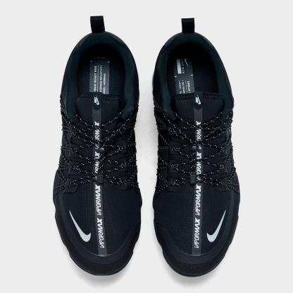 Men's Nike Air VaporMax Run Utility Running Shoes - Black/Reflective Silver/Black/Black