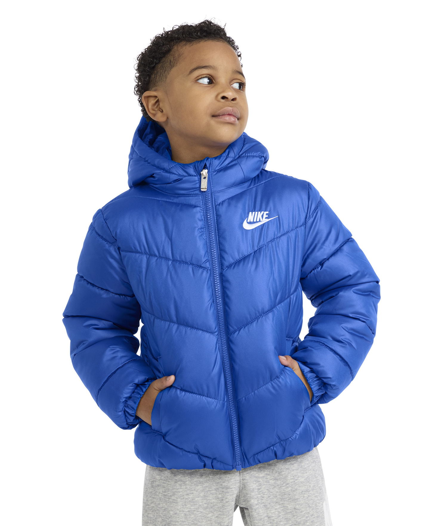 Nike Boys' 4-7 All Day Play Puffer Full-Zip Jacket - Game Royal