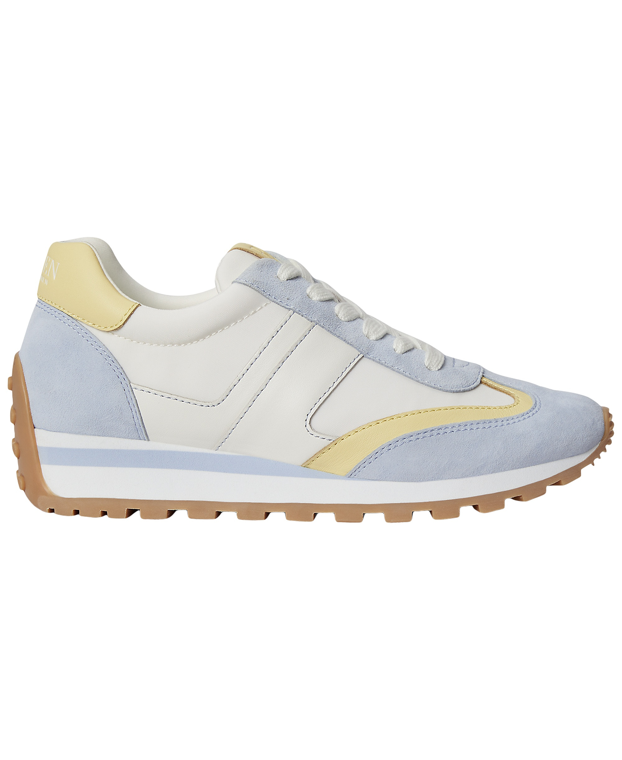 Lauren Ralph Lauren Women's Dani Color-Blocked Lace-Up Sneakers - Alpine Blue/Lemon Sorbet/Snow White