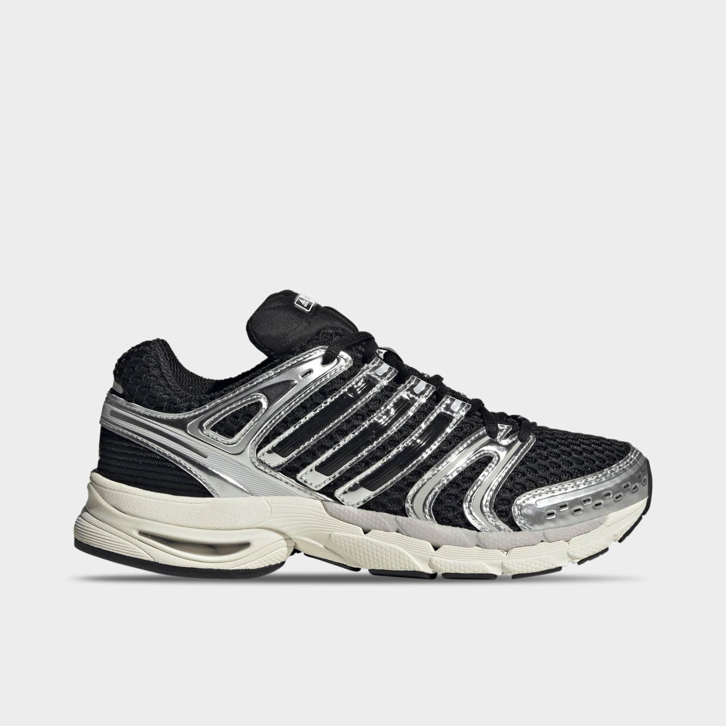 Women's adidas Adistar Control 5 Pony Print Casual Shoes - Part 3 - Core Black/Grey One/Off White - Left shoe facing left. Outside of the shoe.