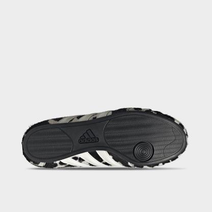 Women's adidas Originals Taekwondo Cow Print Casual Shoes - Core Black/Off White - Bottom view