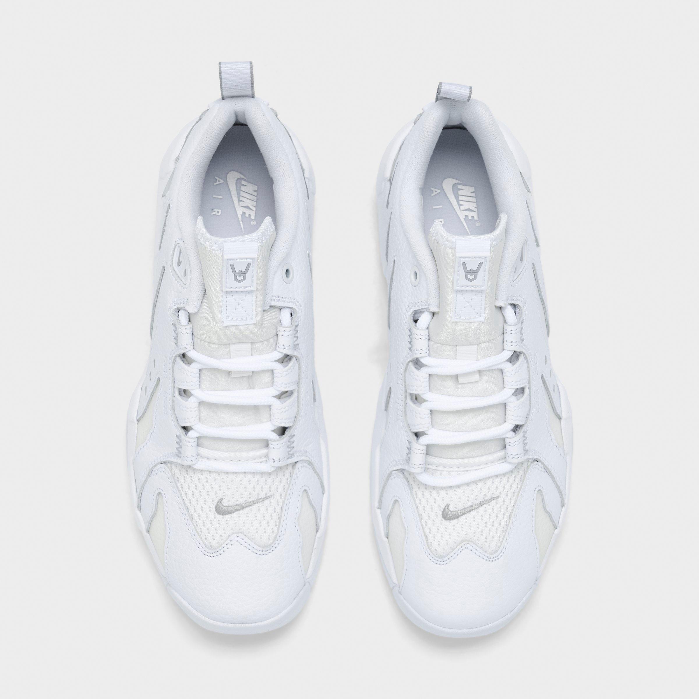 Big Kids' Nithtke Air DT Max ‘96 Low Casual Shoes - White/Metallic Silver/White/Light Smoke Grey - Top view
