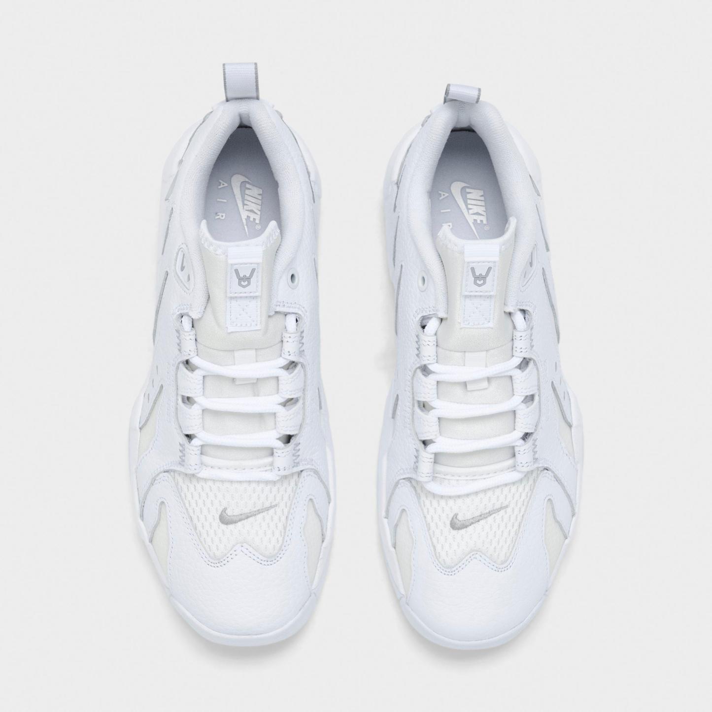 Big Kids' Nithtke Air DT Max ‘96 Low Casual Shoes - White/Metallic Silver/White/Light Smoke Grey - Top view