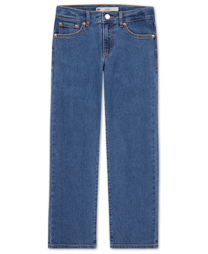 Levi's Girls' 7-16 Vintage-Like Mid-Rise Wide Leg Jeans - Dark Blue
