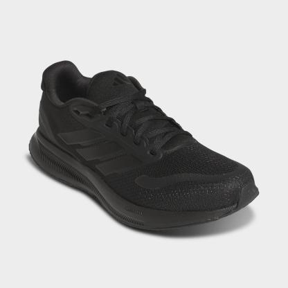 Men's adidas Runfalcon 5 Running Shoes (Wide Width) - Black/Black/White - view 2