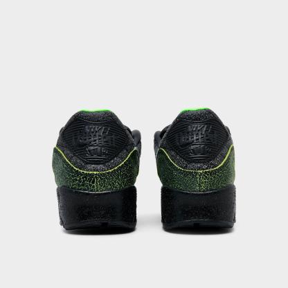 Men's Nithtke Air Max 90 Casual Shoes - Part 2 - Black/Black/Voltage Green/White - Back view