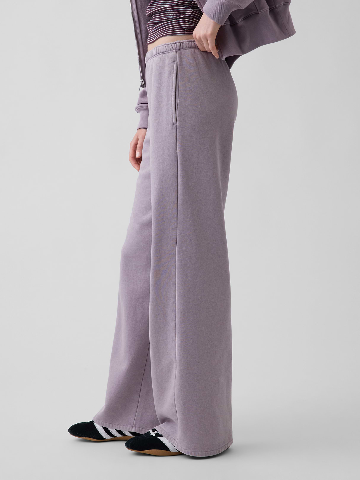 VintageSoft Baggy Sweatpants - Dusty mauve purple