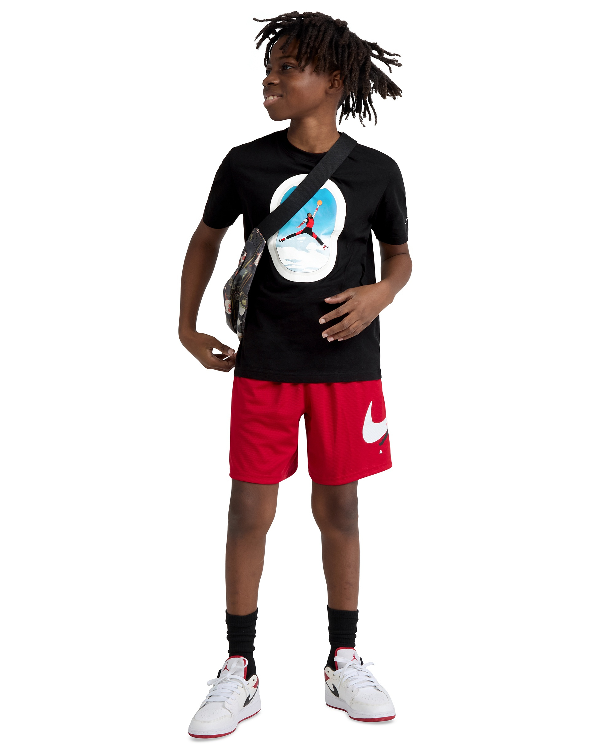 Jordan Boys' 8-20 Plane Window Short-Sleeve T-Shirt - Black