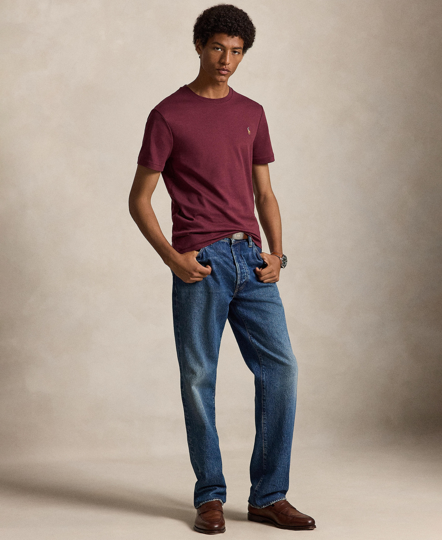 Polo Ralph Lauren Men's Custom Slim-Fit Soft Cotton T-Shirt - Spring Wine Heather
