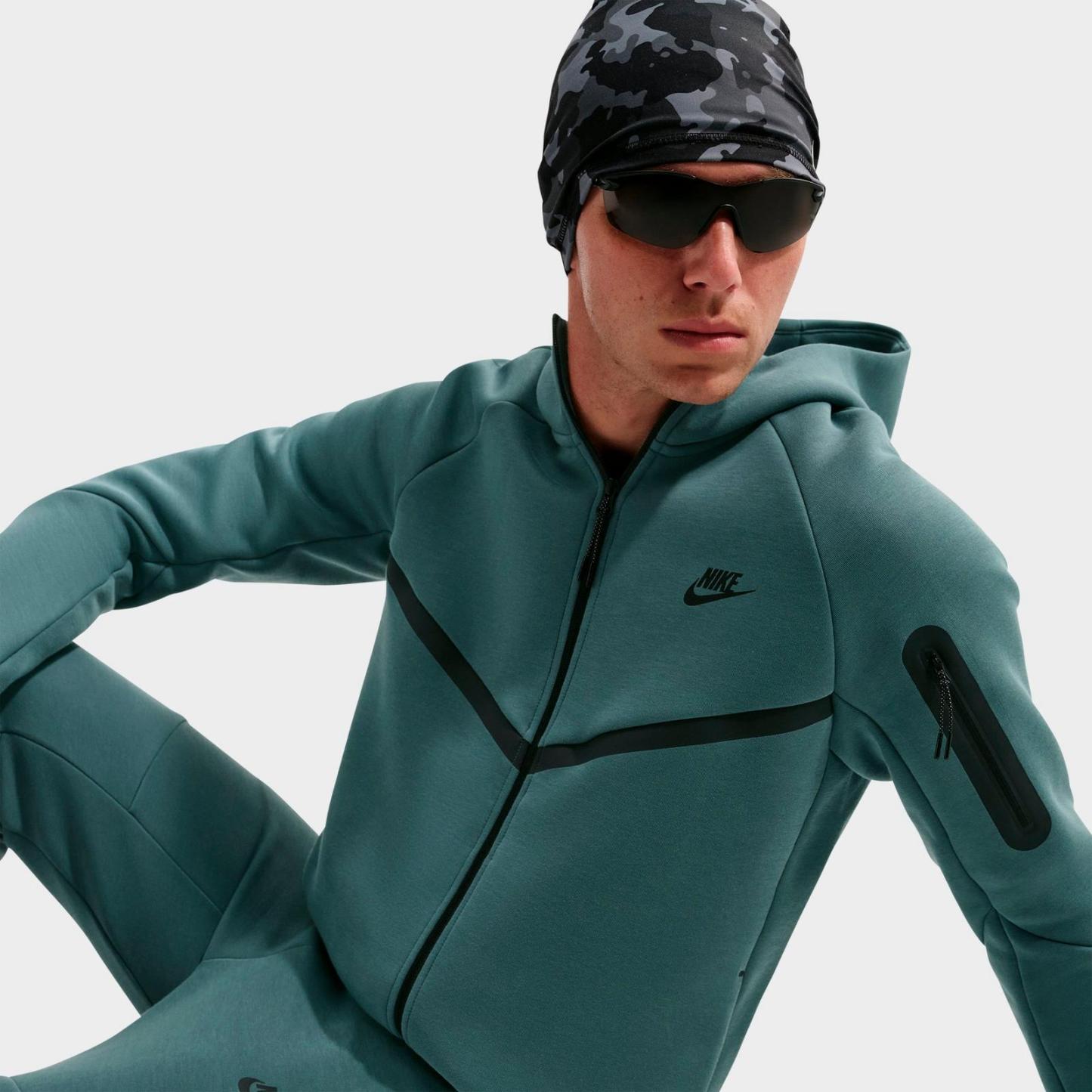 Men's Nike Tech Fleece Windrunner Full-Zip Hoodie - Mineral Slate/Black