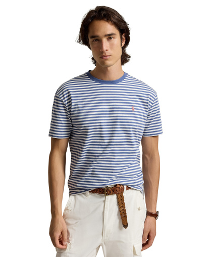 Polo Ralph Lauren Men's Classic-Fit Stripe T-Shirt - Carson Blue/White