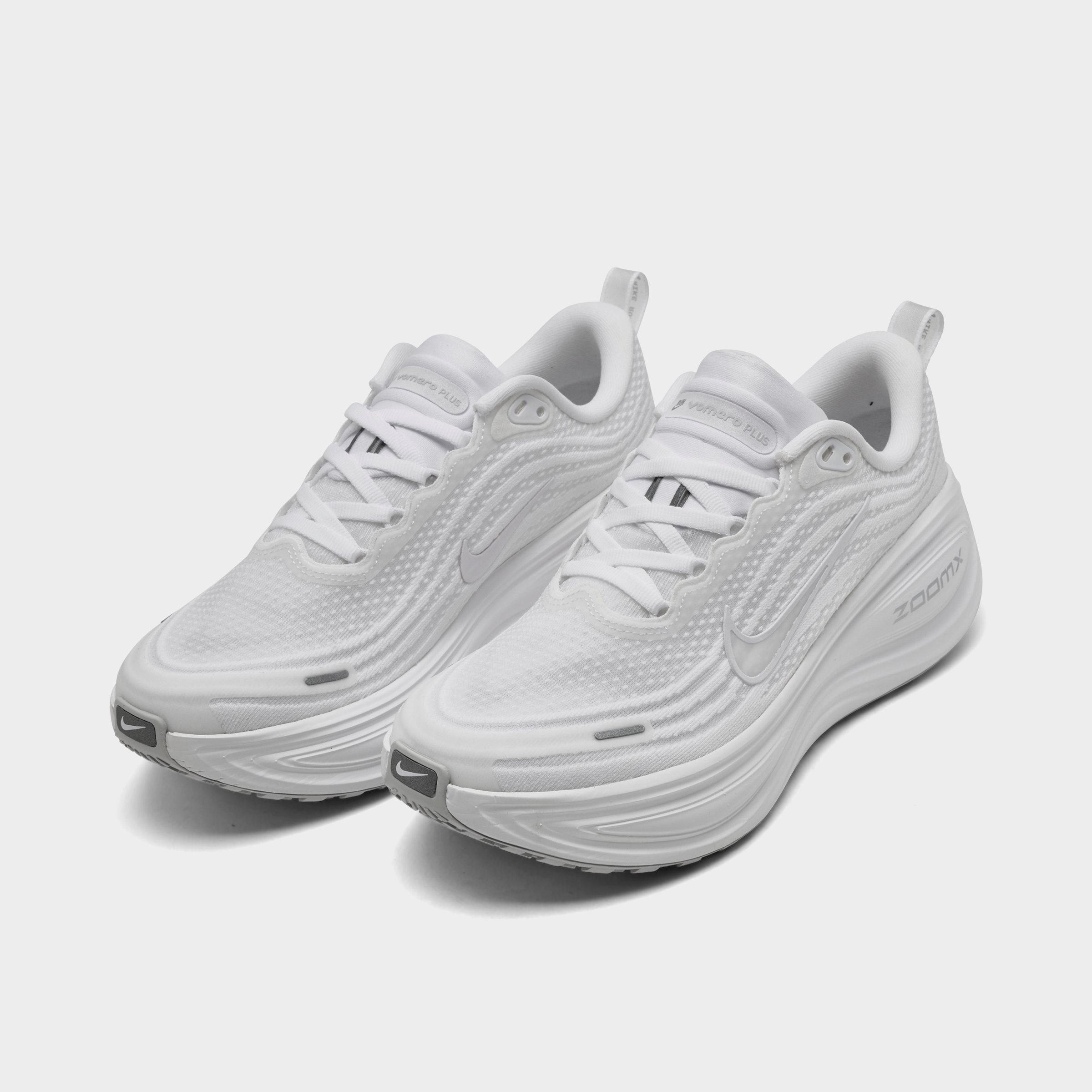 Women's Nithtke Vomero Plus Running Shoes - Part 2 - White/Photon Dust/Metallic Silver/Summit White - Both shoes facing left