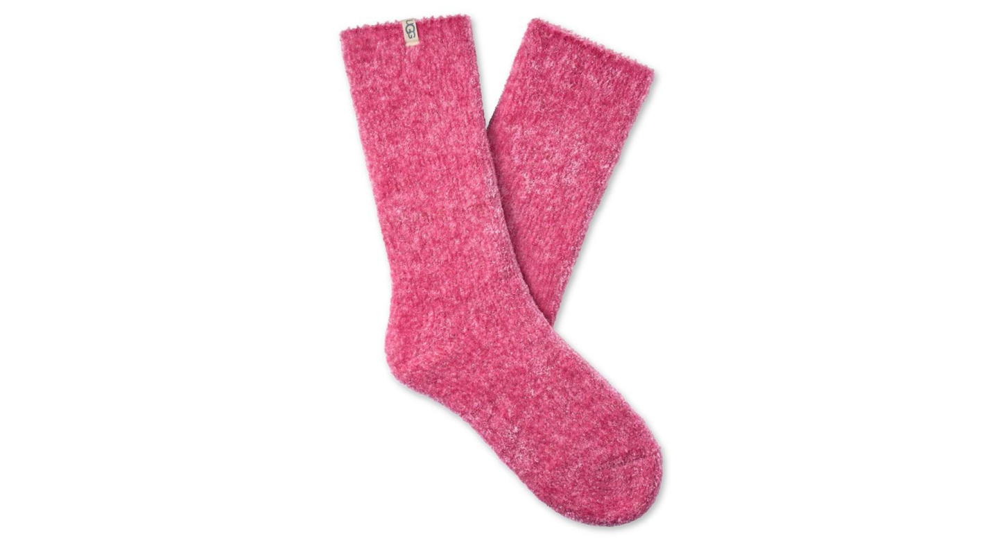 UGG Women's 3-Pack Leda Sparkle Cozy Crew Socks - Vinito / Cream / Ribbon Candy