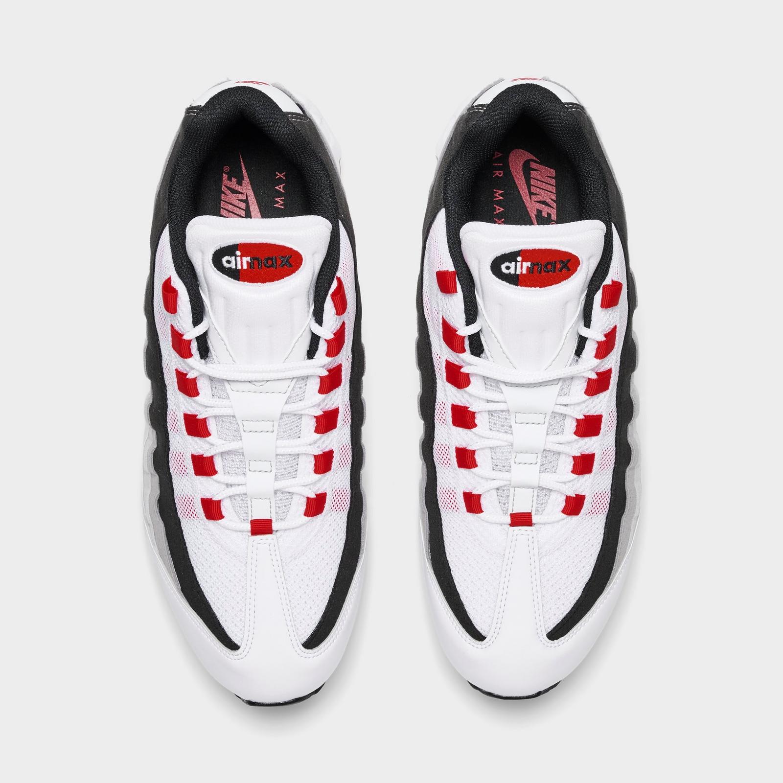 Men's Nike Air Max 95 Big Bubble Casual Shoes - White/Comet Red/Neutral Grey/Medium Grey/Black