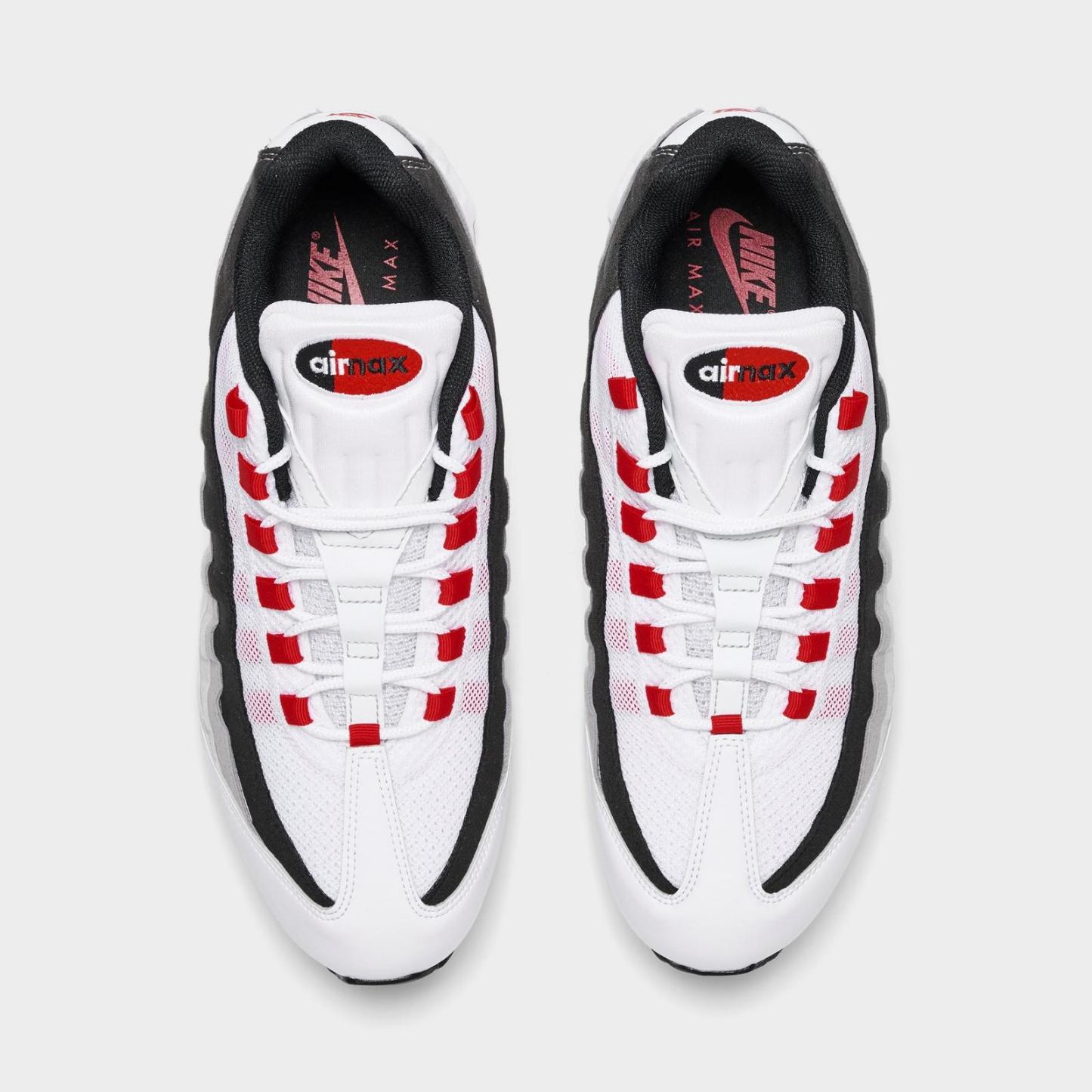 Men's Nike Air Max 95 Big Bubble Casual Shoes - White/Comet Red/Neutral Grey/Medium Grey/Black