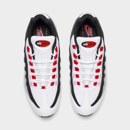 Men's Nike Air Max 95 Big Bubble Casual Shoes - White/Comet Red/Neutral Grey/Medium Grey/Black