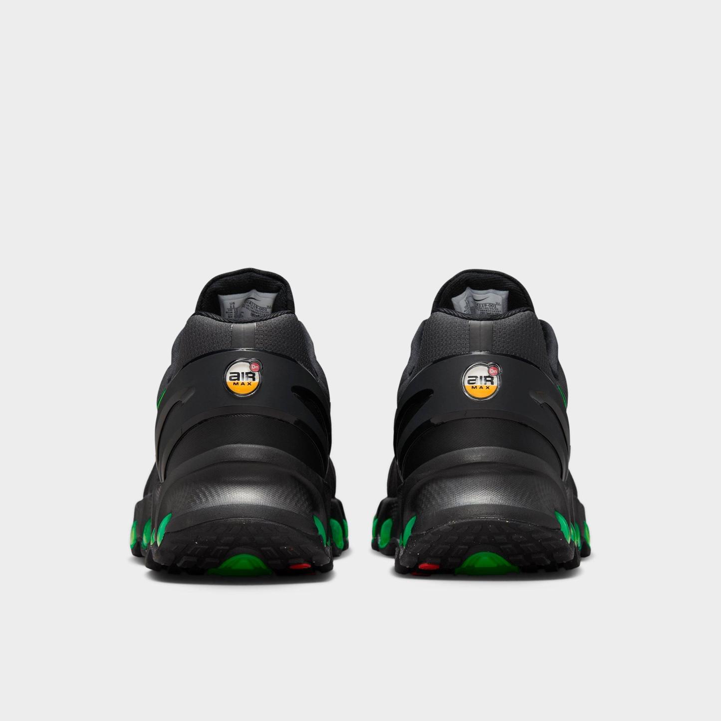 Men's Nithtke Air Max Dn8 Casual Shoes - Black/Dark Smoke Grey/Black/Green Strike - Back view
